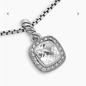 David Yurman Silver and White Pendant Necklace